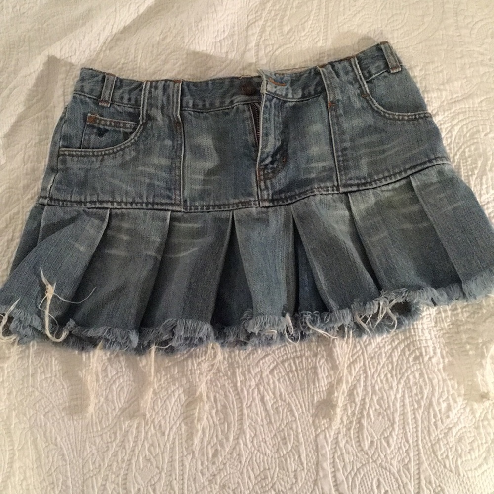 Denim mini skirt